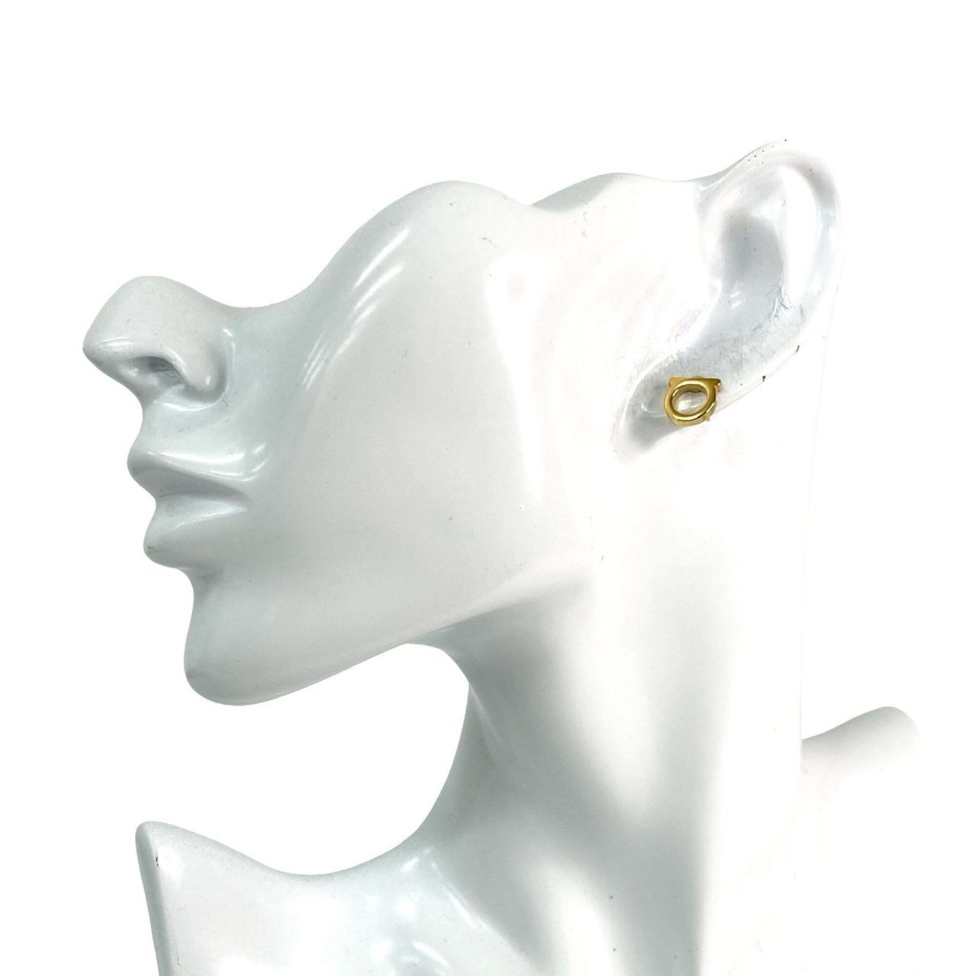 Salvatore Ferragamo Gancini Motif Gp Earrings Gold 73830 338$